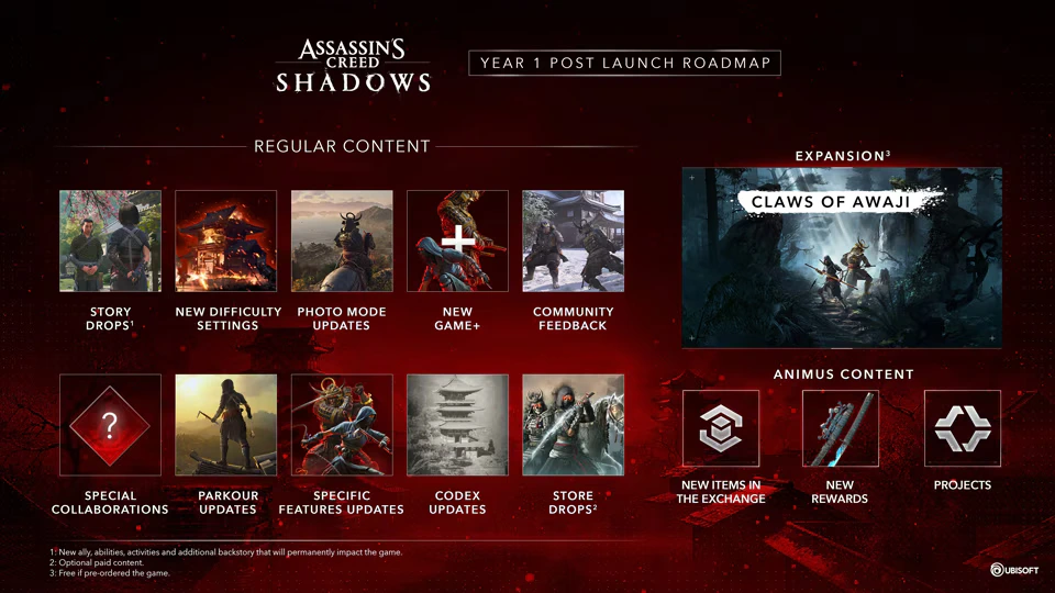 assassins-creed-shadows-unveils-year-one-roadmap