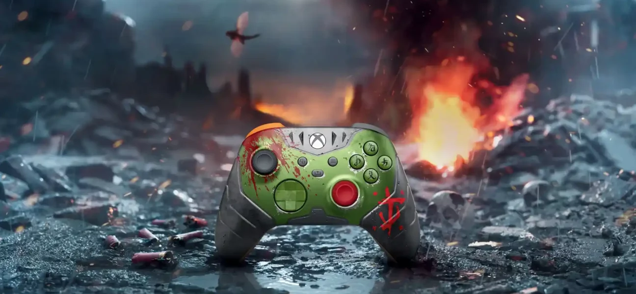 doom-themed-xbox-controller