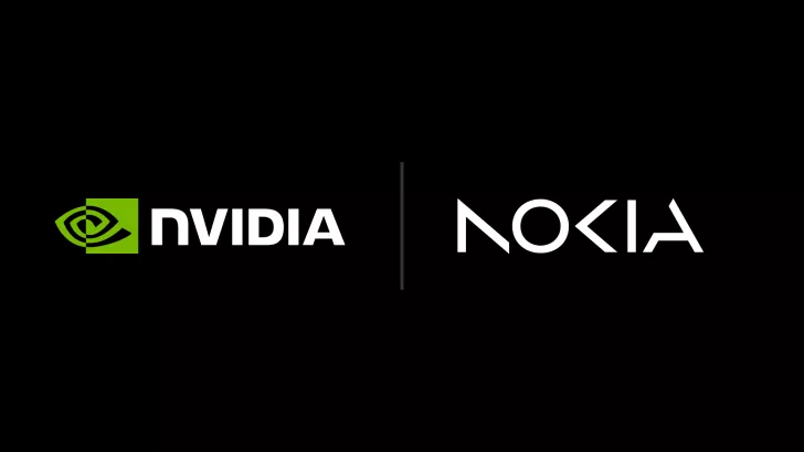 NVIDIA and NOKIA logos on a black background.