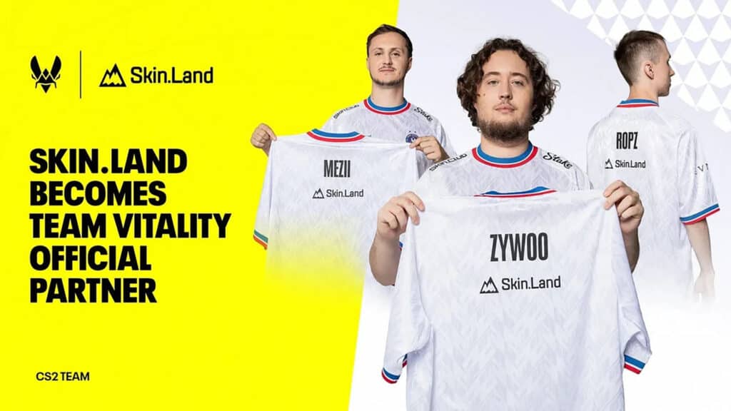 Skin.Land Joins Forces With Team Vitality as CS2 Skin Partner