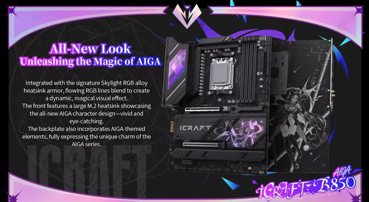 Maxsun MS-iCraft B850 AIGA Motherboard Is Next-Gen AMD Ryzen Ready & Features Anime Theme 1