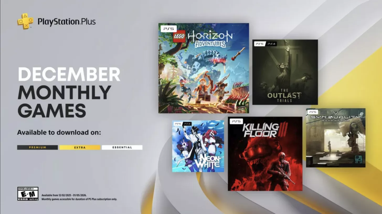 Five Games Coming to PS Plus Essential in December 2025: Neon White and LEGO Horizon Adventures Included