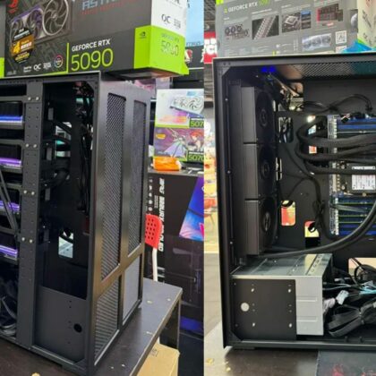 Gamer Builds Ultimate Quad-RTX 5090 Rig with Tower Packed Full of GPUs