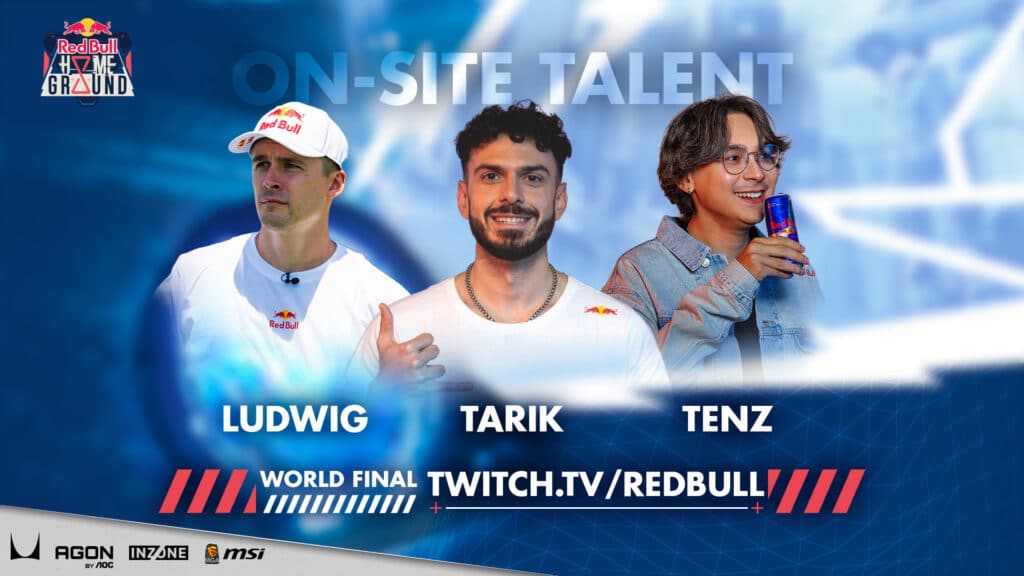 Ludwig, Tarik, and TenZ Set to Co-Stream Red Bull Home Ground World Finals