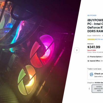 Score! Gamer Snags High-Power PC for $370: Core i7 14700F, RTX 4070, 32 GB/2 TB Setup