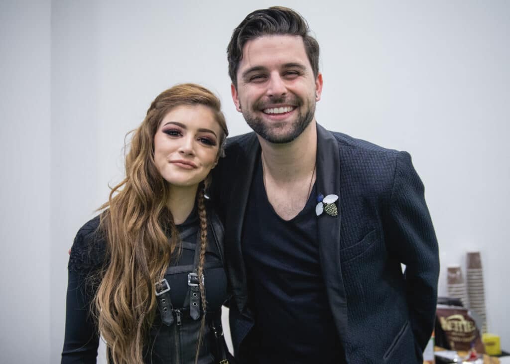 Chrissy Costanza with Alex Seaver of Mako, 2017 World Championship