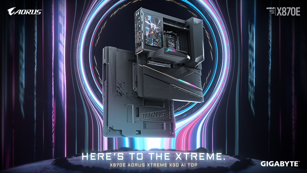 Unleashing the Power: Gigabyte X870E AORUS Xtreme X3D AI TOP Boasts 28 VRMs, Advanced Cooling, 5″ LCD, and DDR5-9000 Compatibility