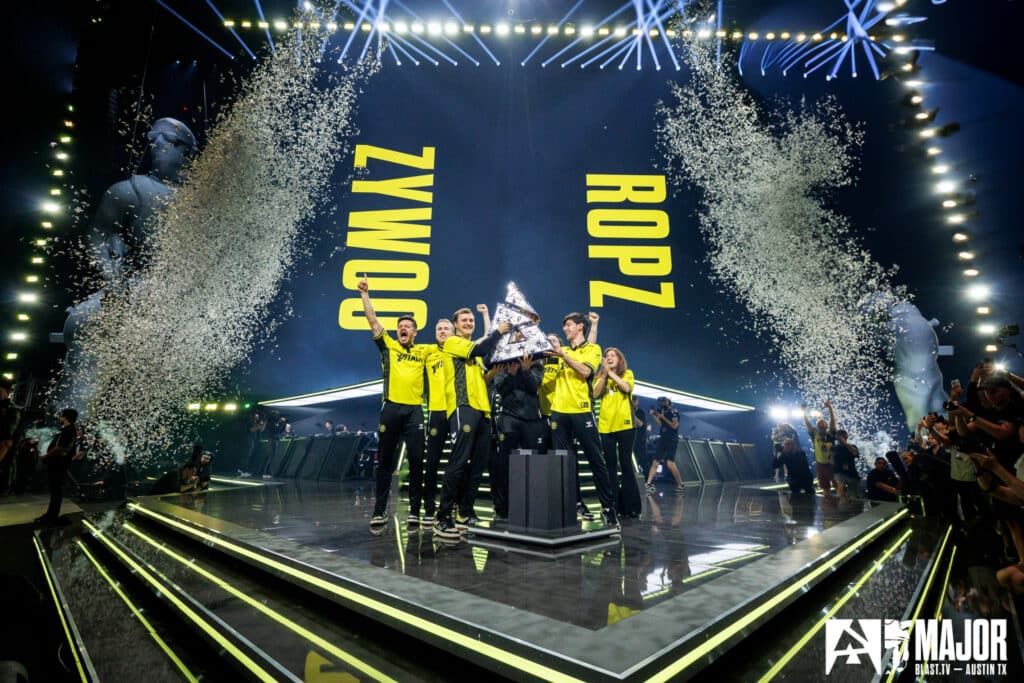 Team Vitality winning BLAST.tv Austin Major CS2