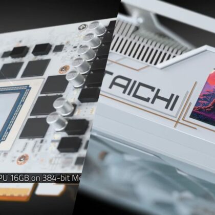 ASRock Unveils RX 9070 XT Taichi White GPU Featuring LCD Display and 384-Bit Memory Bus