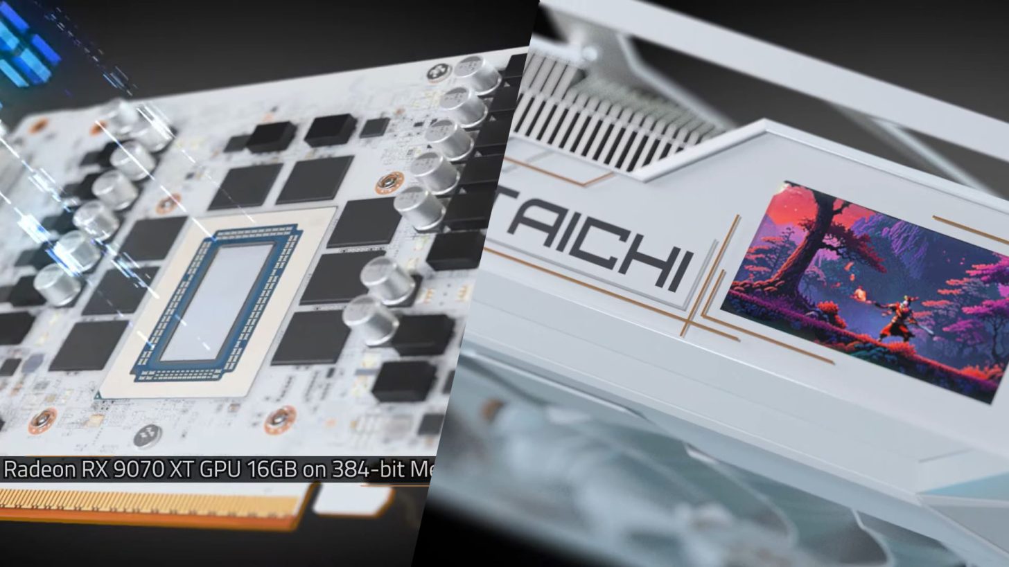 ASRock Unveils RX 9070 XT Taichi White GPU Featuring LCD Display and 384-Bit Memory Bus