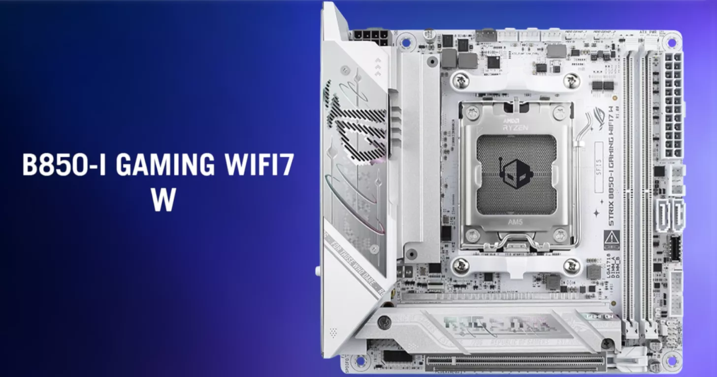 ASUS ROG STRIX B850-I Gaming WIFI7 W: A Feature-Packed White Mini-ITX Marvel