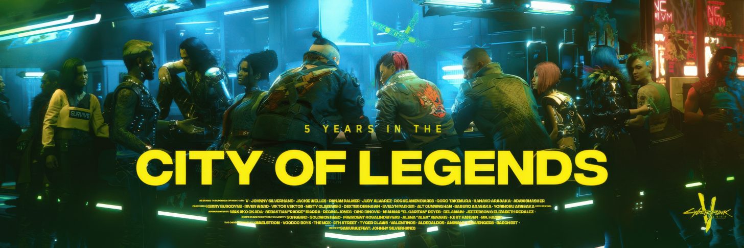 Cyberpunk 2077 Marks 5th Year with Big Discounts, Fresh Trading Card Game, and More