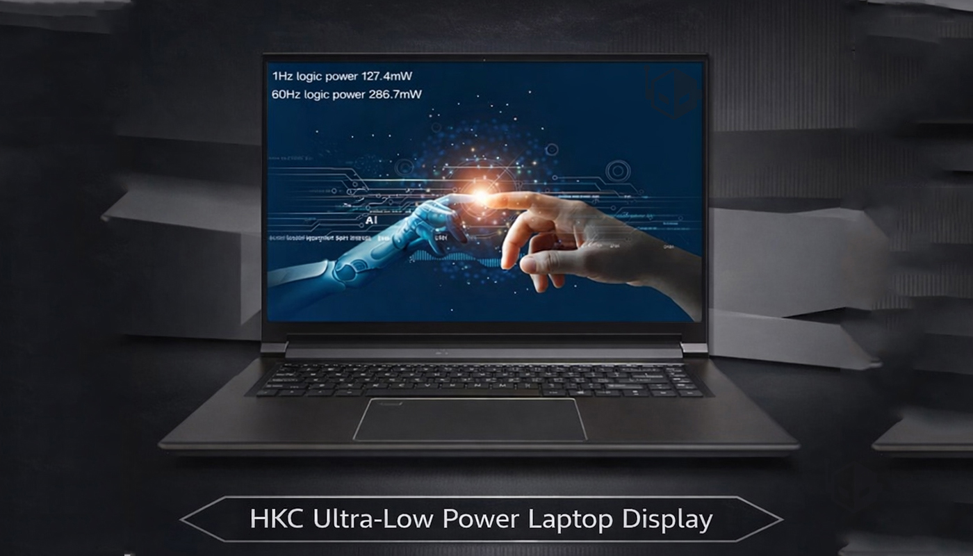 HKC Reveals Energy-Saving Laptop Display with 1-60Hz Refresh Rate, Consuming Only 0.13W