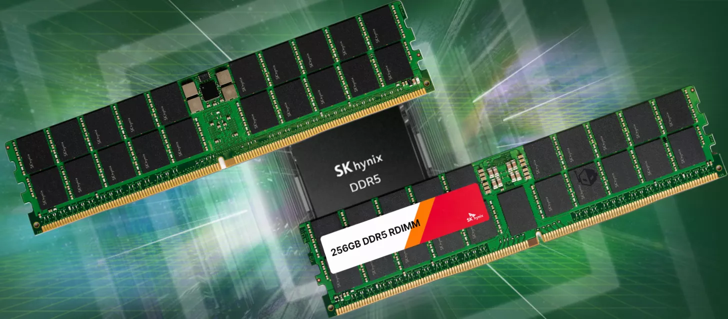 Sk hynix Unveils Industry-First 256 GB DDR5 RDIMMs, Certified for Intel Xeon 6 Server CPUs