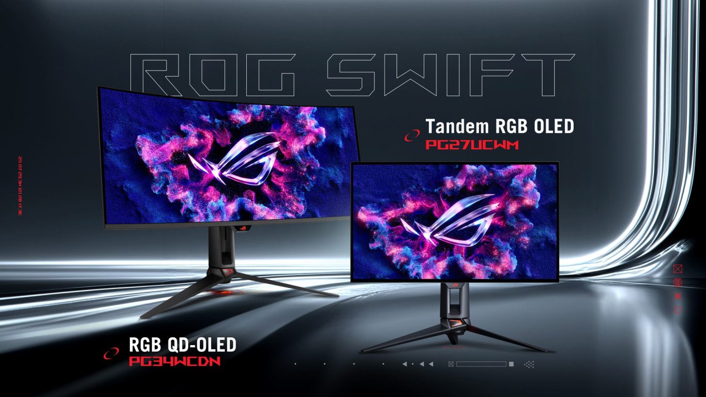 ASUS Unveils Next-Gen ROG OLED Monitors: 34" Stripe Pixel, 27" Dual Mode 4K/FHD, and New 32" 4K Design