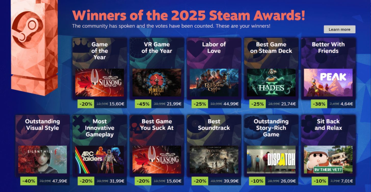 Hollow Knight: Silksong Triumphs as Steam's 2025 Game of the Year Over Clair Obscur: Expedition 33