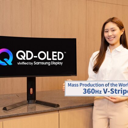 Samsung Unleashes World's First 360Hz V-Stripe QD-OLED Panels, Launching This Year on Multiple 34″ Monitors